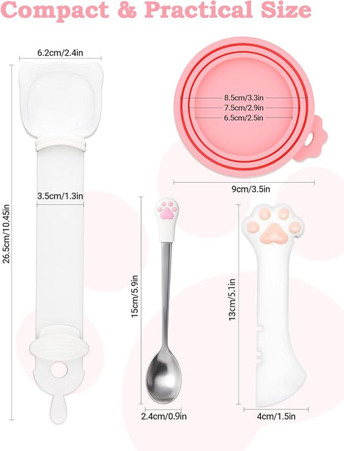6 PCS Cat Food Can Covers Set, Reusable Silicone Can Lids - Image 2