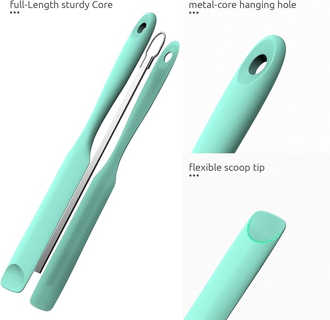 U-Taste Silicone Jar Spatula for Sourdough Starter: Long Skinny Food-Grade Jam - Image 5