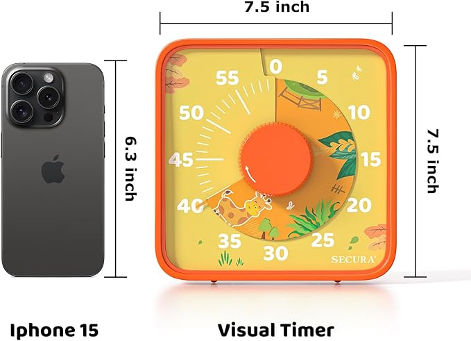 Secura 7.5-Inch Animal Pattern Visual Timer - Image 7