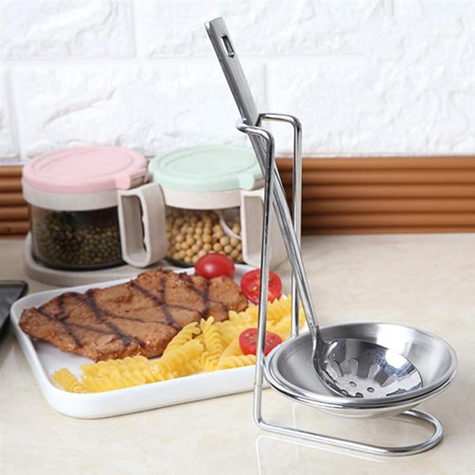 304 Stainless Steel Single Ladle Holder Vertical Spoon Rest Cooking Utensils - Image 2