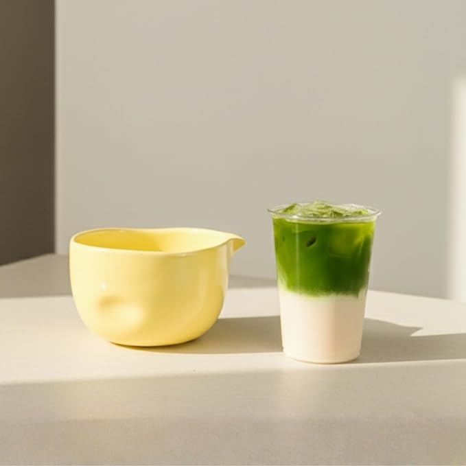 Crafti Ceramic Yellow Matcha Bowl | Golden Hour Butter Yellow | Crafted - Image 3