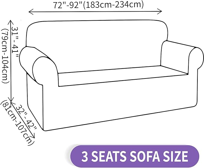 ZNSAYOTX Super Stretch Couch Cover Universal Sofa Covers - Image 6