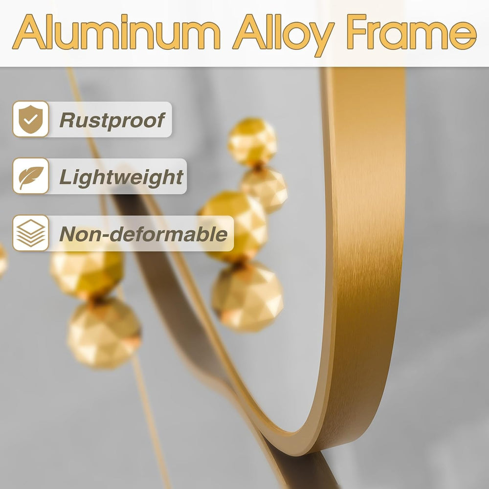 Irregular Wall Mirror 22"x40" Gold Abstract Asymmetrical Mirrors fo...