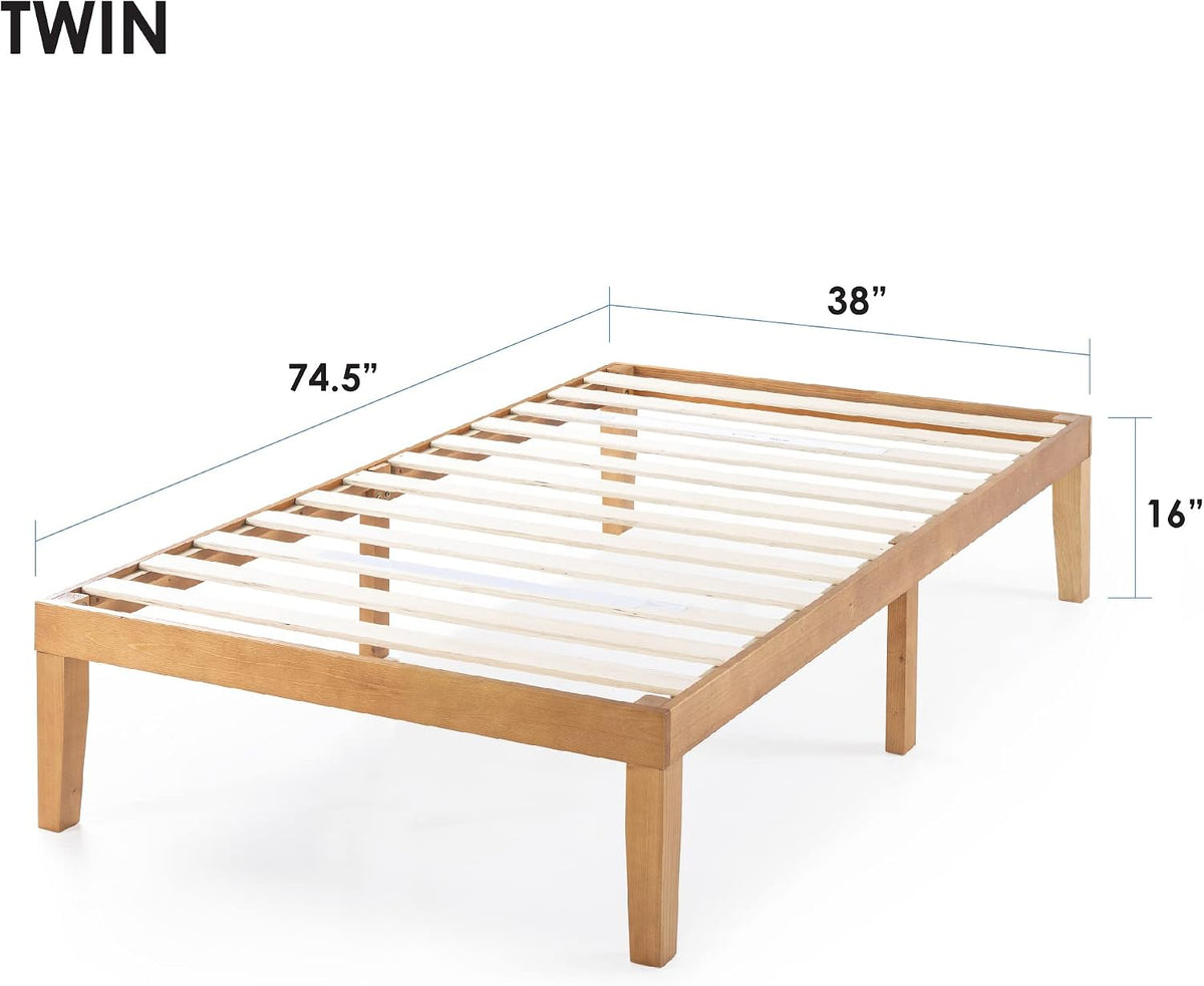 mellow naturalista classic 16 inch solid wood platform shown in use