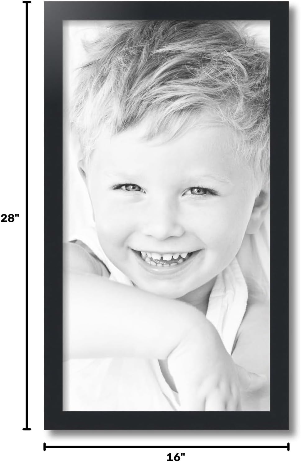ArtToFrames 14x26 Inch Black Picture Frame, This 1.2500 Inch Custom Poster Fr...