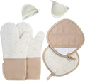 6-Piece Set Silicone Oven Mitts Cooking BBQ Gloves Non-Slip Heat Resistant Soft by Unknown