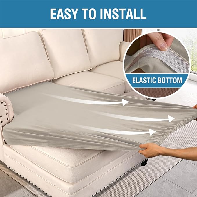 H.VERSAILTEX Velvet Stretch Individual Chaise Cover Sectional Couch Covers - Image 6