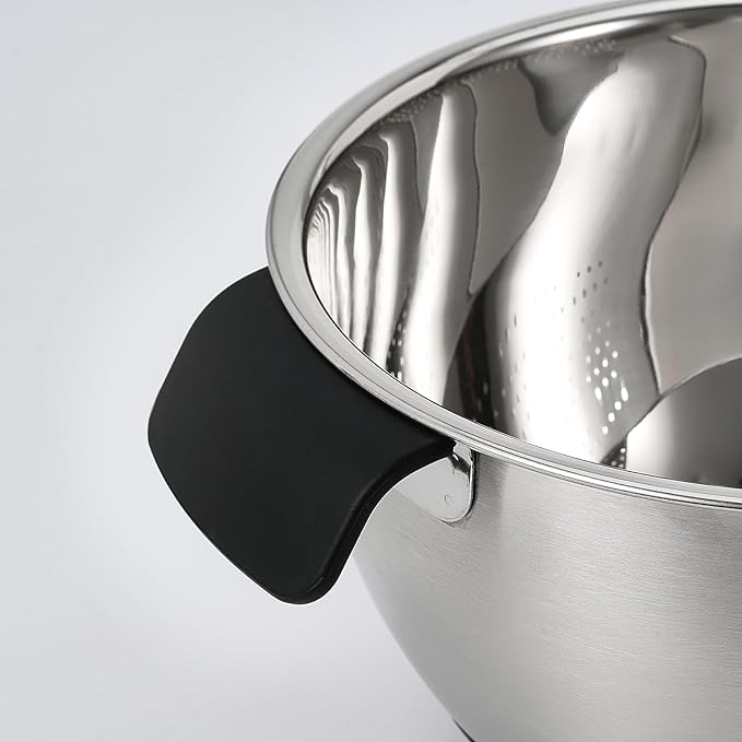 Rice Washing Bowl with Strainer Quinoa Washer Bowl, Stainless Steel Side - Image 7