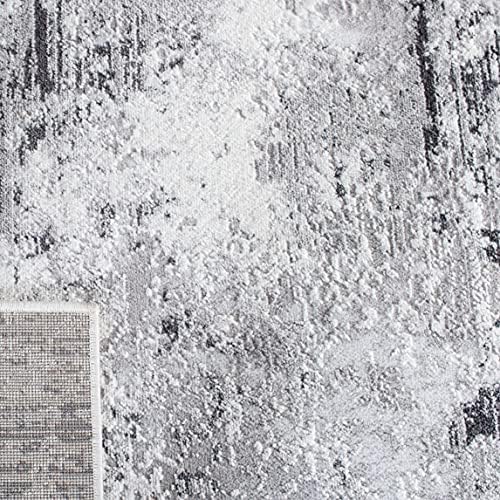 SAFAVIEH Amelia Area Rug 9'x12', Modern Grey & Ivory ALA705G