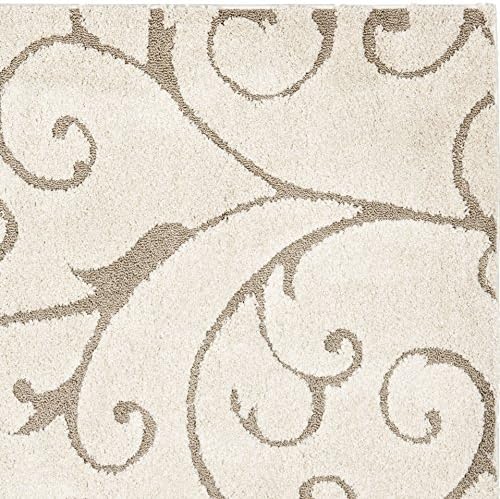 SAFAVIEH Florida Shag Rug 5'3"x7'6", Soft Plush Cream &...