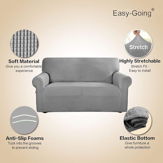 Easy-Going Stretch Sofa Slipcover 1-Piece Sofa Cover Furniture Protector Couch - Image 3