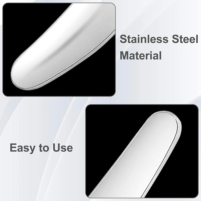 Pndeyo 3pcs Mini Stainless Steel Makeup Spatula, 2.87x0.49in Reusable Cosmetic - Image 3