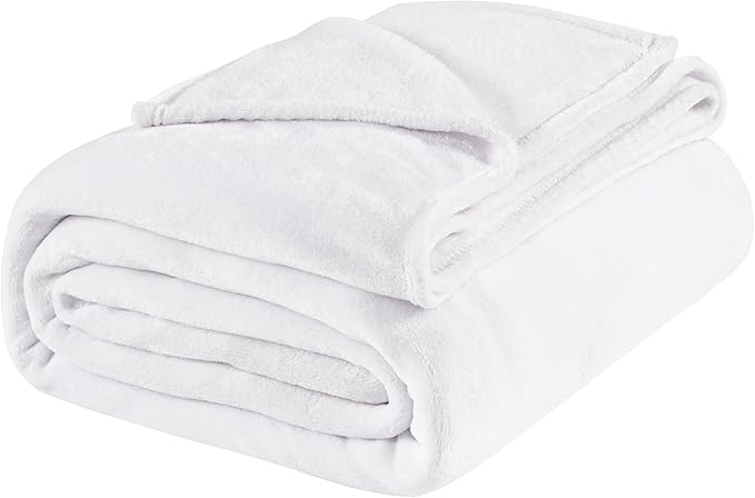 BEDELITE Fleece Blankets Queen Size White Throw Blankets - Image 9