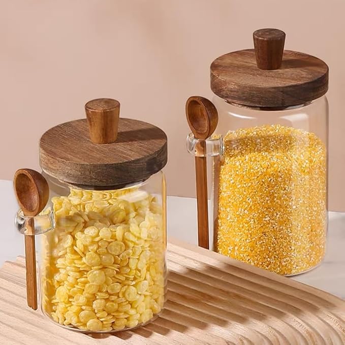 ANSQU Set of 2 Glass Food Storage Jars - Image 5