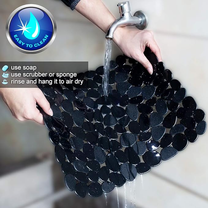 Bligli Pebble Sink Mat for Stainless Steel/Ceramic Sinks, 2 Pack PVC Sink - Image 6