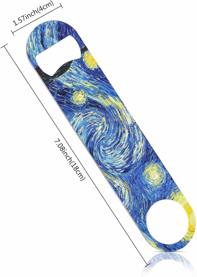 Starry Night Stainless Steel Bottle Opener Van Gogh Oil Panting Art Classic - Image 2