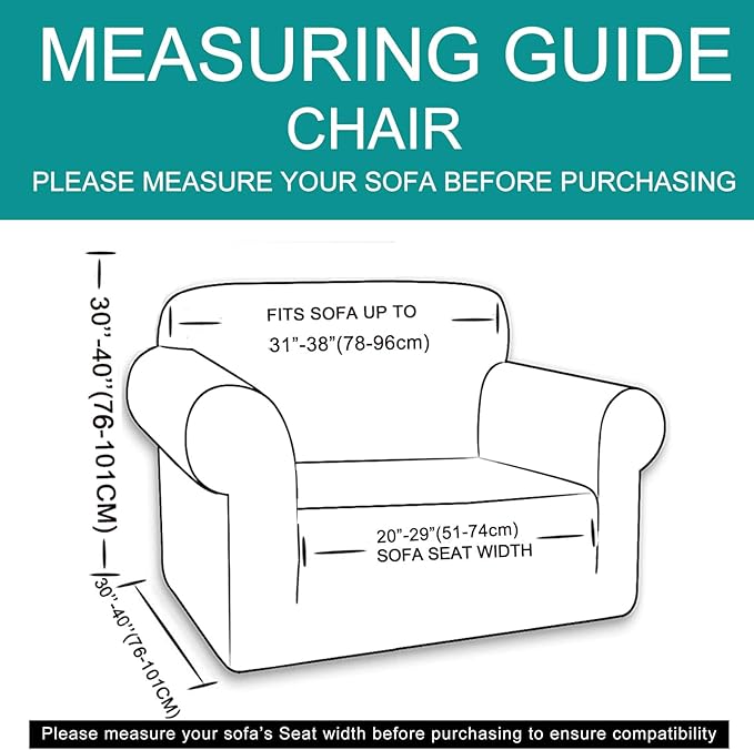 U-NICE HOME Stretch Recliner Chair Cover, Pet Friendly Armchair Slipcover - Image 6