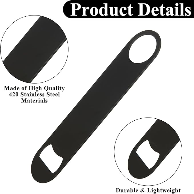 QTLCOHD 24 Pack Flat Bottle Opener 7 Inch Stainless Steel Bottle Openers Bulk - Image 3