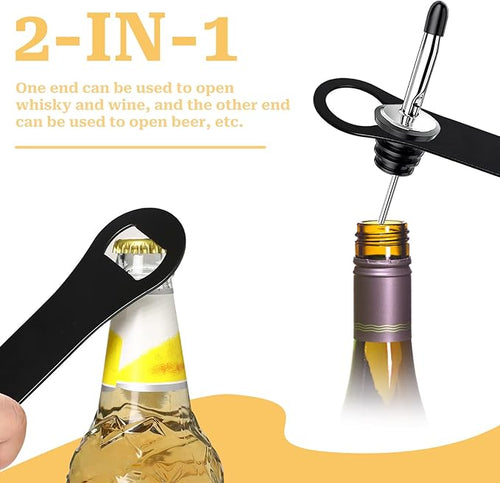 2 Pieces Bottle Opener and Pour Spout Remover Flat Bar Key - Image 2