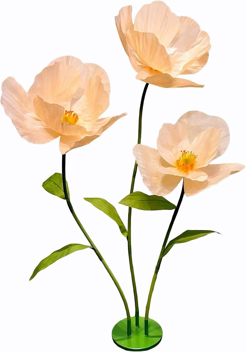 5.57 Ft Giant Artificial Flowers,Large Paper Flower,Adjustable Waterproof Fak...