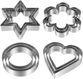 Metal Cookie Cutters Set 12 Pieces, Stainless Steel 3 Heart Cookie Cutters by KnmyLife