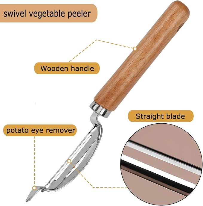 Vegetable Peeler, Stainless Steel Blade Potato Peeler - Image 2