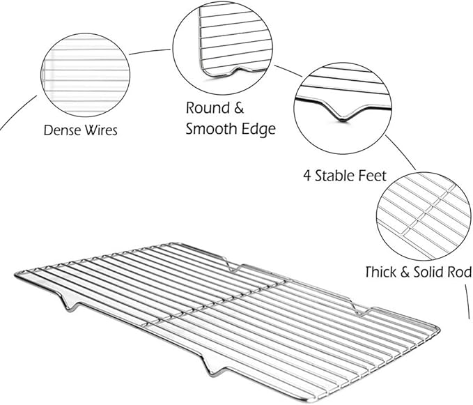 Grilling Rack Heavy Duty Wire Grate Oven Roasting Rack 5.3 x 8.75 inch - Image 5