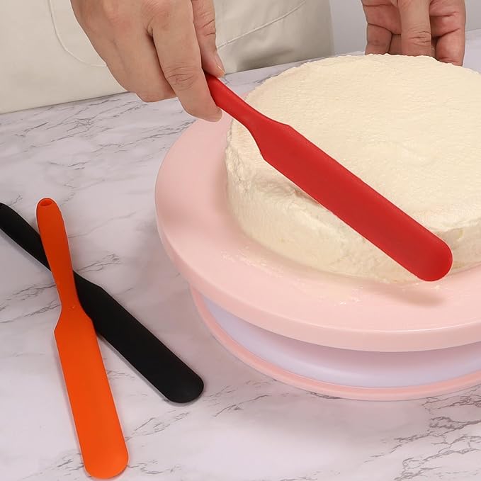 【3 Pack】Silicone Jar Spatula, Long Handle Jar Scraper Spurtle, Sourdough Spatula - Image 4