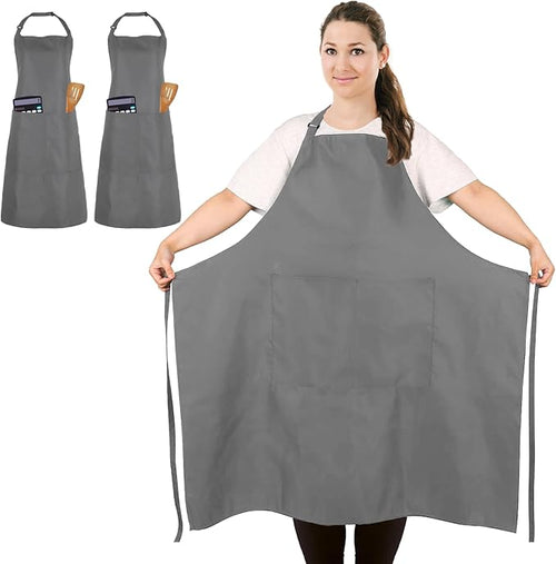 2 Pcs Plus Size Chef Apron, Unisex Professional Apron by FunChaos