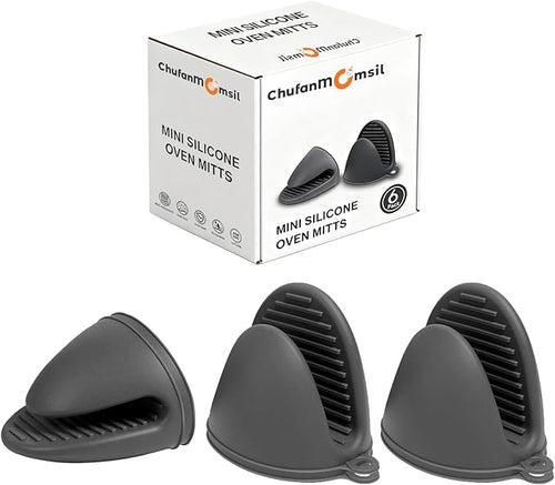 6 Pack Mini Oven Mitts Silicone Pot Holders Heat Resistan by ChufanMomsil