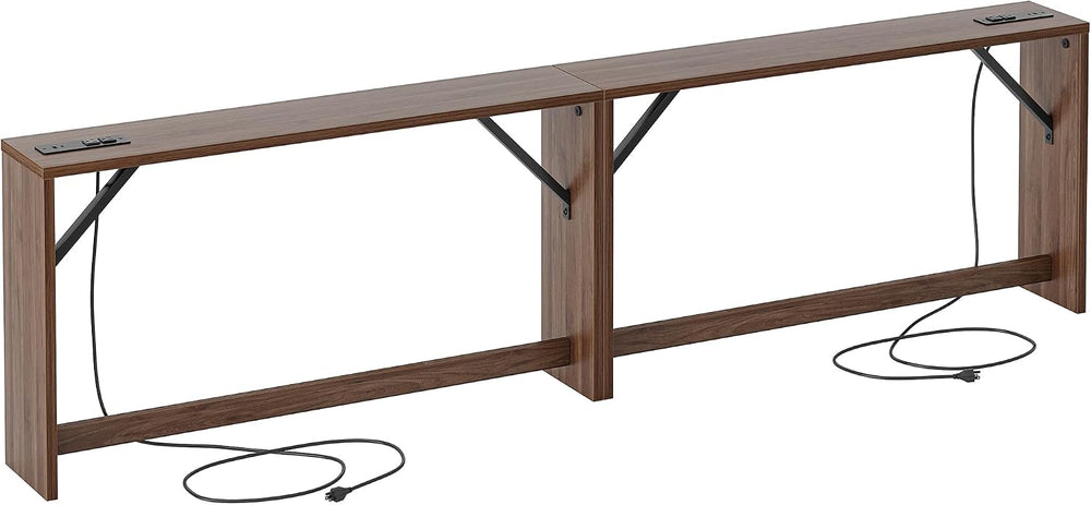 TIQLAB 9.1 Inch Narrow Console Table with Power Outlet,Sofa Table Set of 2，To...