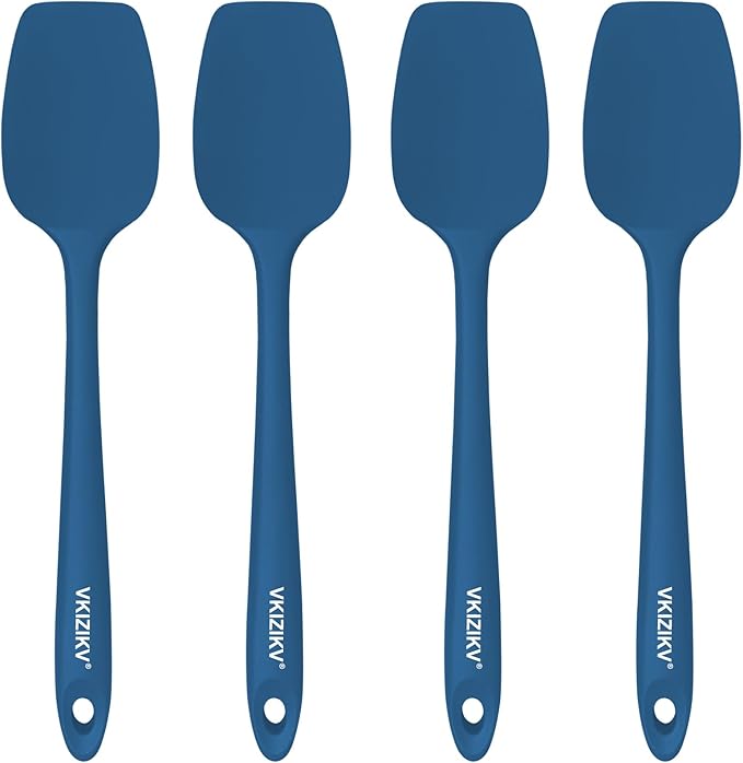 4 Pcs Silicone Spoon Spatula Set, 11.4 In, Food Grade Rubber Spatulas by Unknown