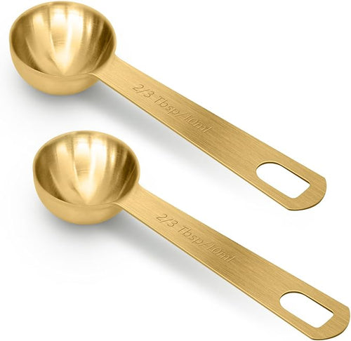 2 PCS 2 Teaspoon Stainless Steel Single Measuring Spoon by AUOIKKHOMEGARDEN