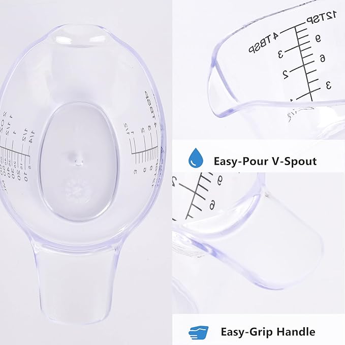 2 Pack Small Measuring Cups, 2oz/60ml Mini Measuring Cup - Image 4