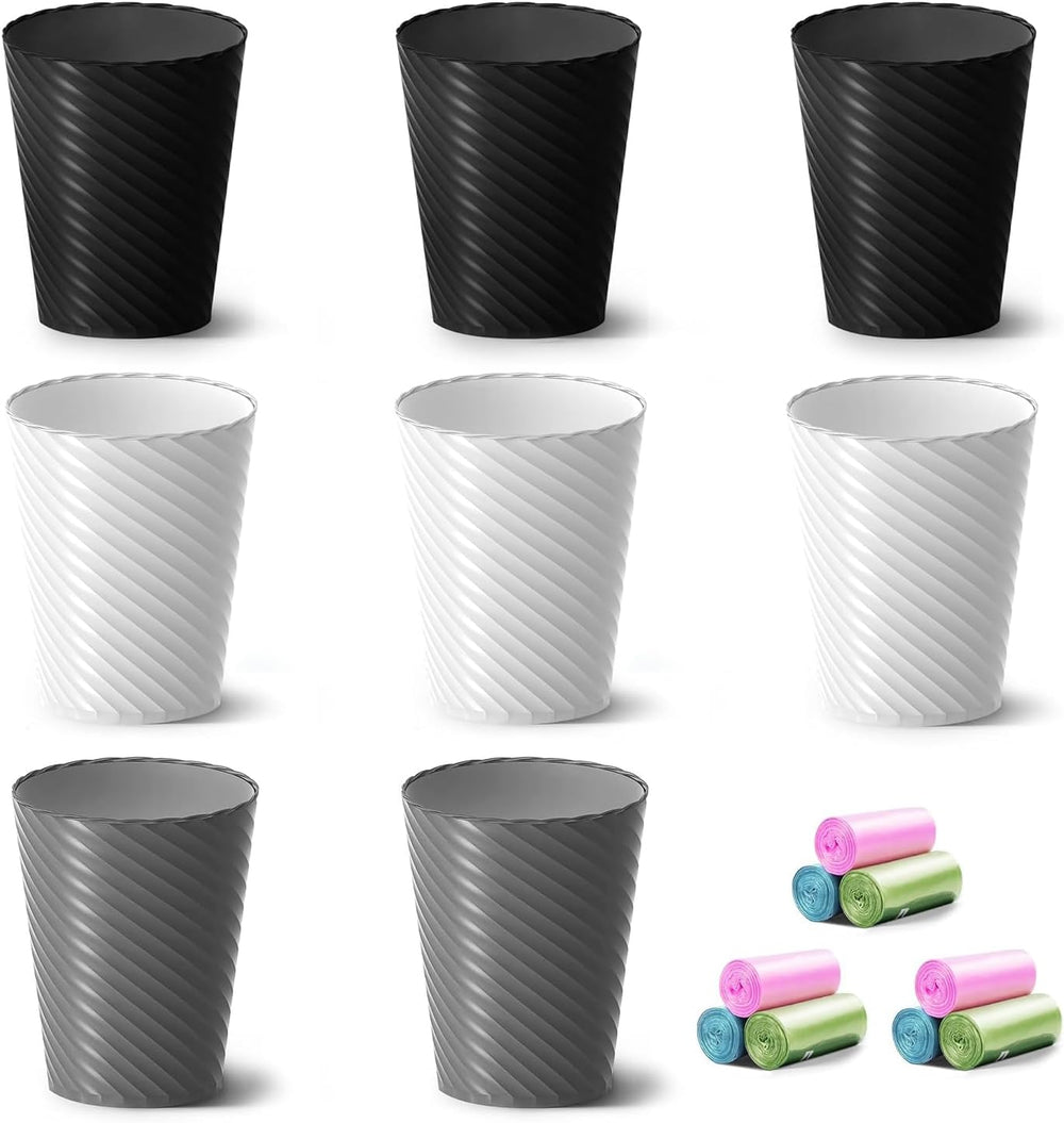 Bathroom Trash Can, 8 Pack 1.8 Gallons Small Trash Can