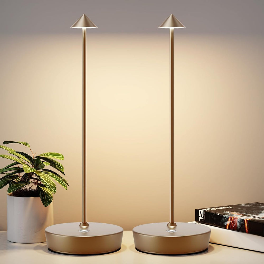 2Pack Rechargeable Cordless Table Lamp, Portable Powered LED Battery 6000mAh ...