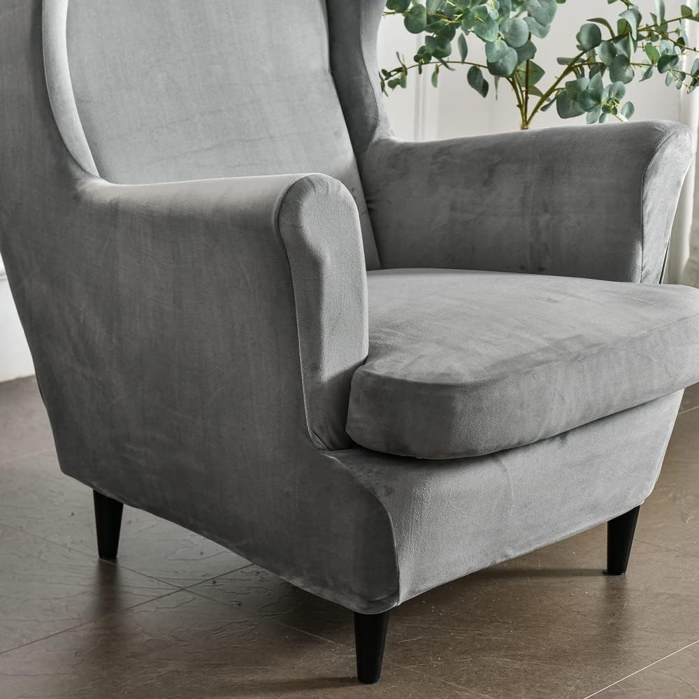GULI Chair Cover 2-Piece, Wing Chair Covers Armchair Chair Slipcovers Spandex...