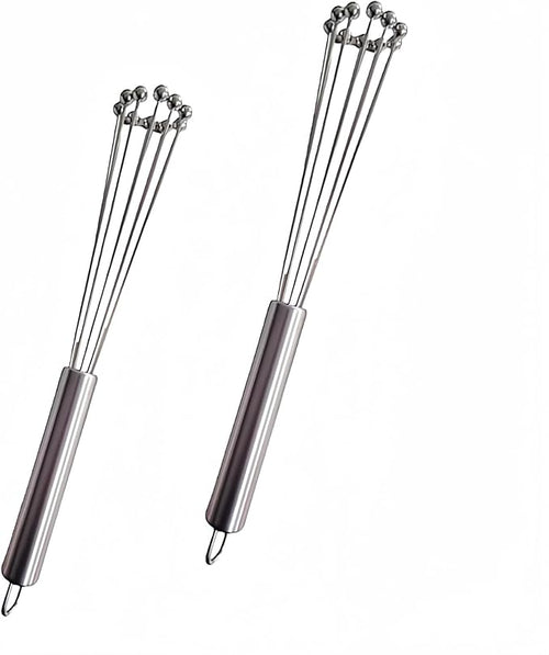 2 Pieces 10.23inch Stainless Steel Ball Whisks, Durable Manual Egg Beater by Unknown