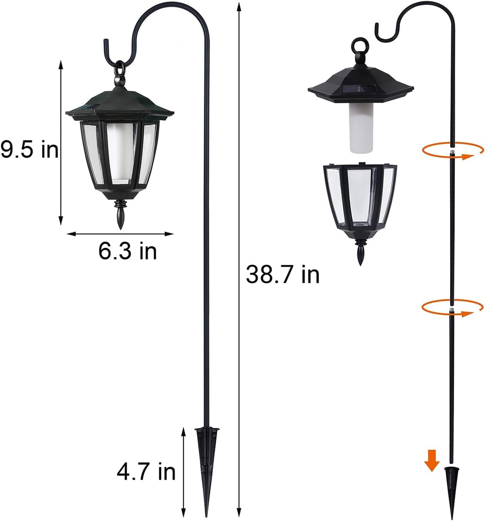 Dynaming 6 Pack Solar Halloween Flame Hanging Lights Outdoor, Flickering Flam...