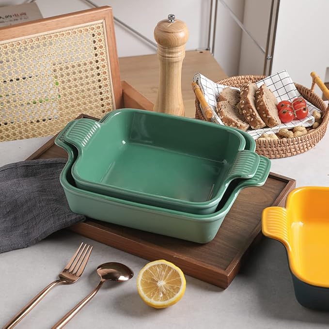 Sweejar Ceramic Baking Dish, 9 x 9 Cake Baking Pan - Image 4