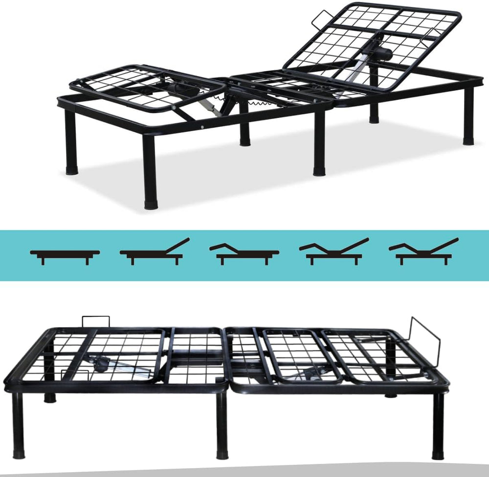 Adjustable Bed Frame Full Metal Frame Bears 705 lbs Head and Legs Can Lift In...