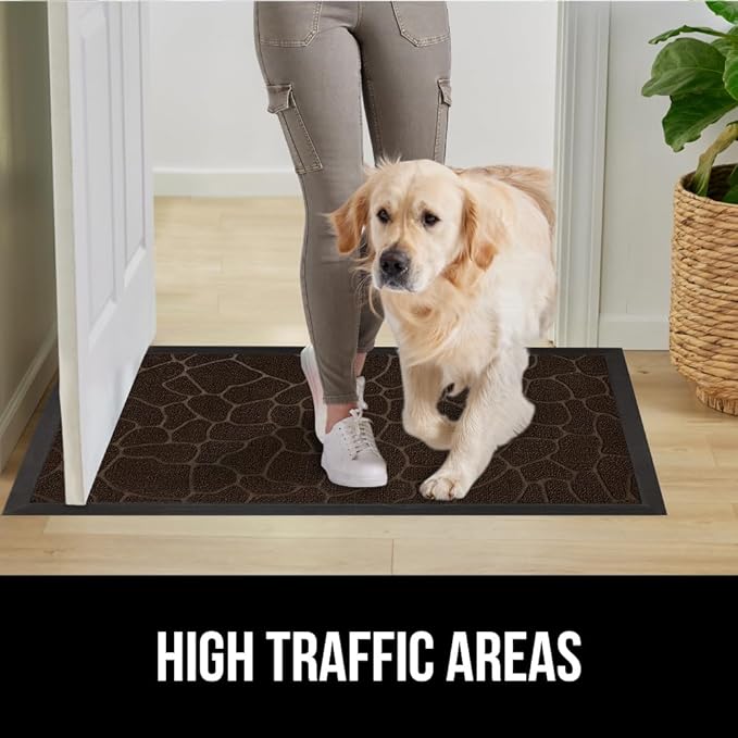 GORILLA GRIP 100% Waterproof All-Season WeatherMAX Doormat, US Designed Natural - Image 7