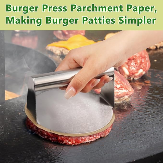 BOYAN 7 Inch Parchment Paper Rounds, Hamburger Patty Paper/Burger Press Paper - Image 6