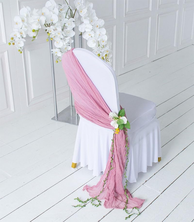 10pcs Pleated Skirt Spandex White Chair Cover Hotel Banquet Party Events Wedding Decoration Seat Protector Slip Covers