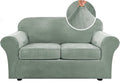 H.VERSAILTEX Real Velvet Plush 3 Piece Stretch Sofa Covers Couch Covers by HVERSAILTEX