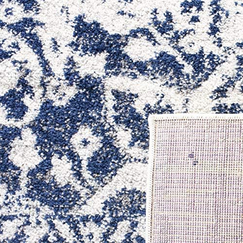 SAFAVIEH Madison Area Rug 8x10, Large Cream & Navy MAD603D
