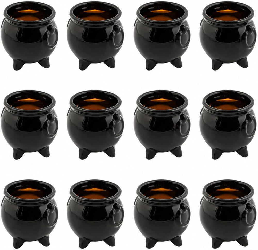 Fun Express Halloween Mini Cauldron Tea Light Votive Candle Holders, 12pc