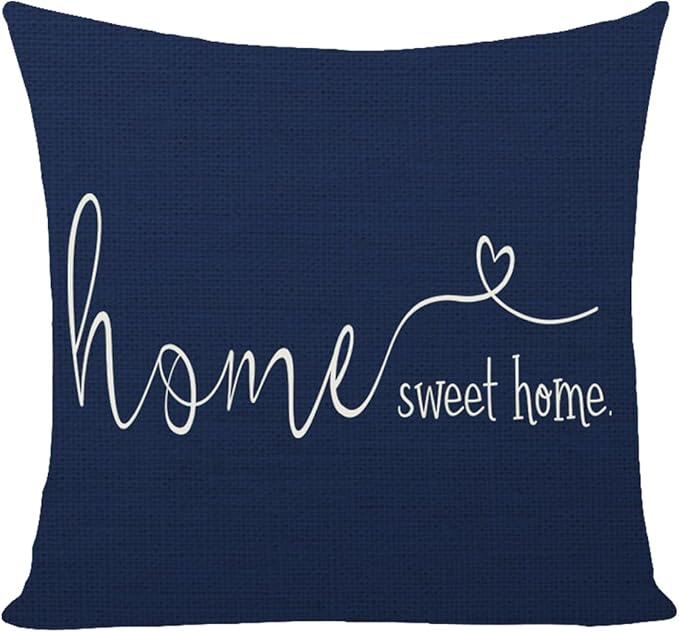 MFGNEH Home Sweet Home Quotes Farmhouse Pillow Covers 18x18 Inch, Farmhouse by MFGNEH