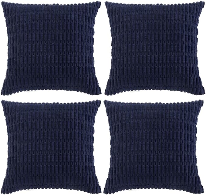 Fancy Homi 4 Packs Dark Grey Decorative Throw Pillow Covers 14x14 Inch by Fancy+Homi