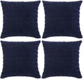Fancy Homi 4 Packs Navy Blue Decorative Throw Pillow Covers 14x14 Inch by Fancy+Homi